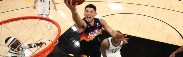 开云电子-总决赛空砍群群主！拼尽全力的布克急需队友支援