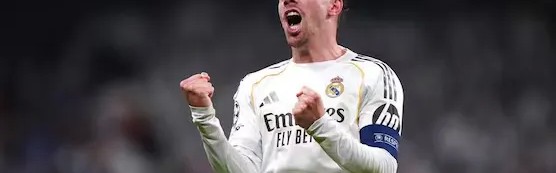 开云电子-帽子戏法，官方：皇马中场巴尔韦德当选本轮欧冠最佳球员